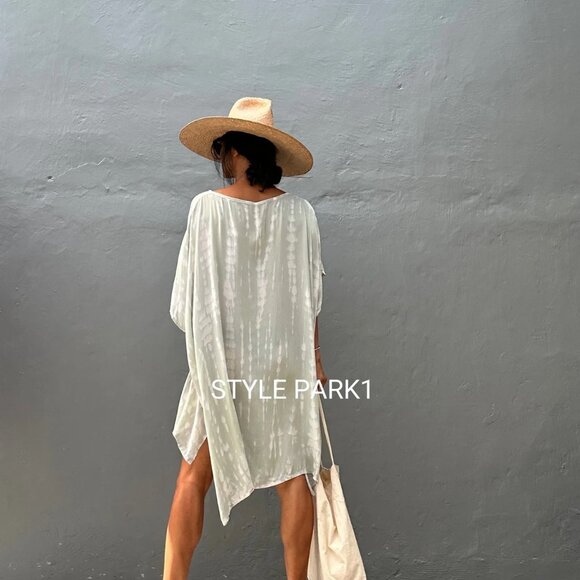 STYLE PARK TIE DYE SHORT BEACH DRESS - ONE SIZE - BNWT - Picture 4 of 8